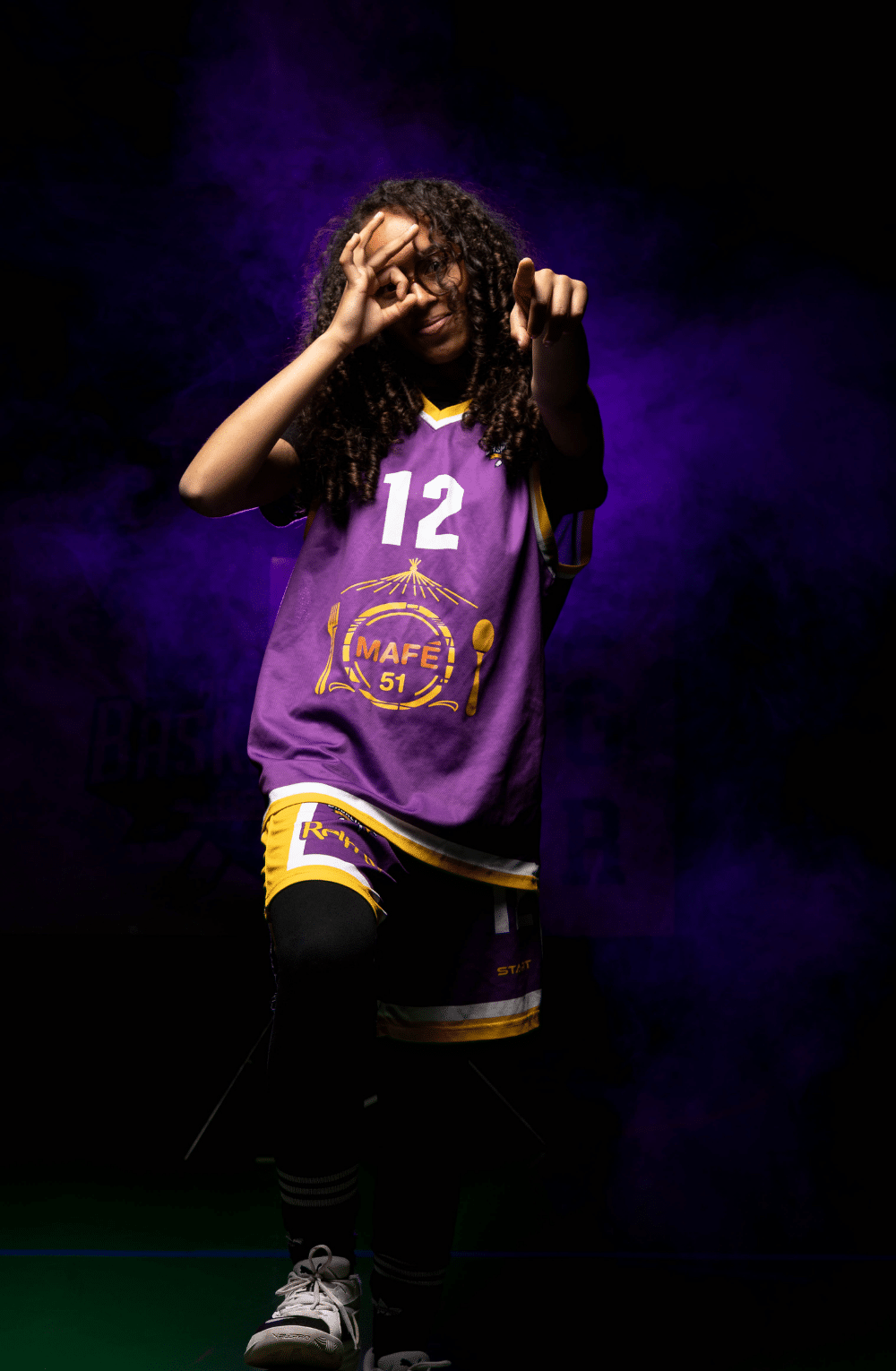 Éléonore, joueuse U15 Féminines de l’ABGR Basket à Reims lors du shooting officiel 2025.